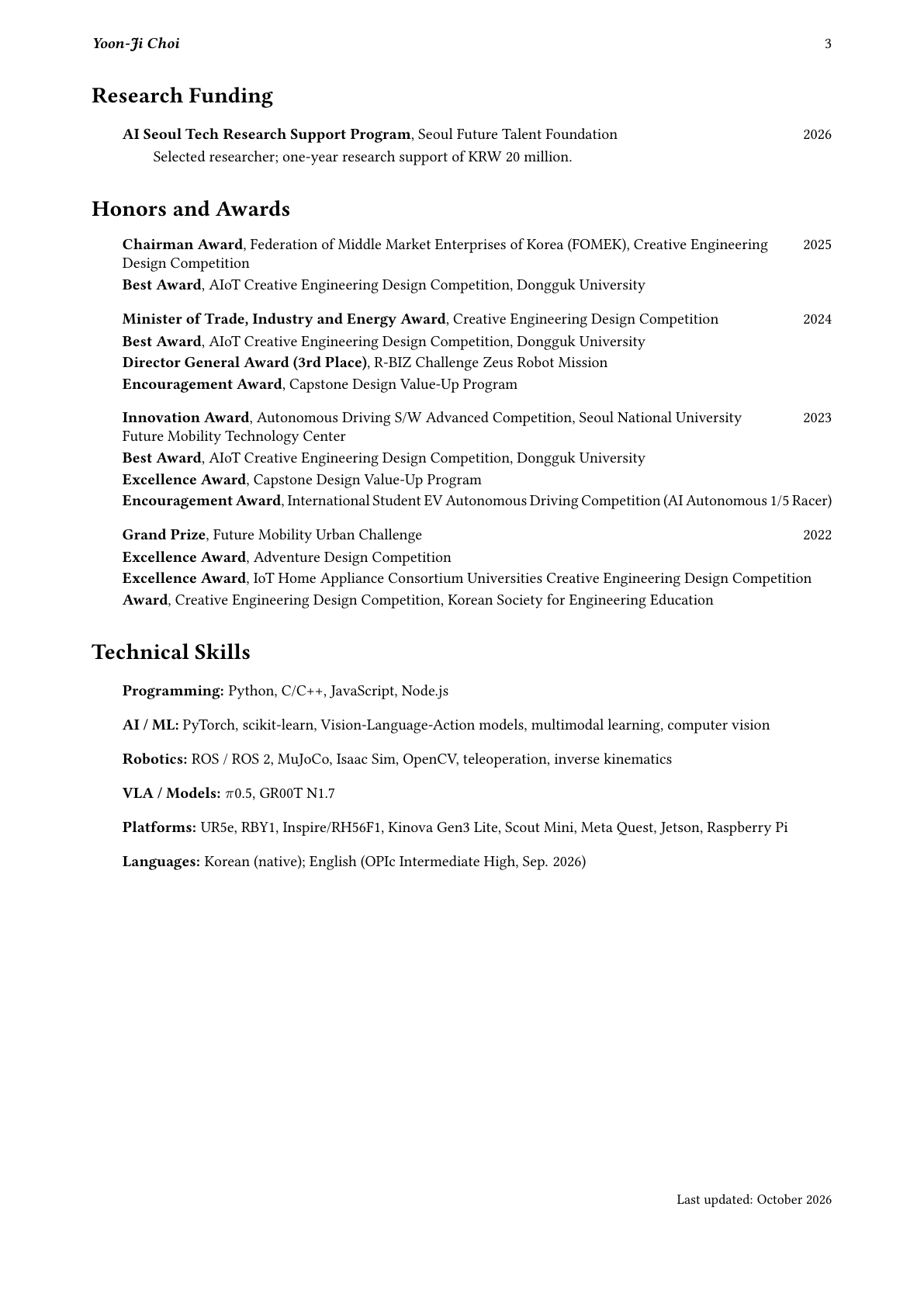 Yoon-Ji Choi CV page 3 of 3